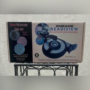 NWB MEADE READIVIEW Handheld Microscope w/ 25 Prepared Slides